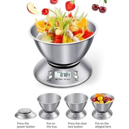 Digitalna Kuhinjska Vaga INOX do 5 kg – Precizno Merenje za Svaki Recept