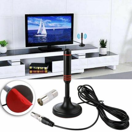 Digitalna Sobna TV Antena na Magnet – DVB-T2 360° Prijem, 5m Kabl - slika 2