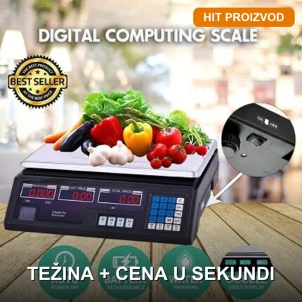 Digitalna vaga za merenje sa dvostranim displejom i cenovnikom – do 40kg
