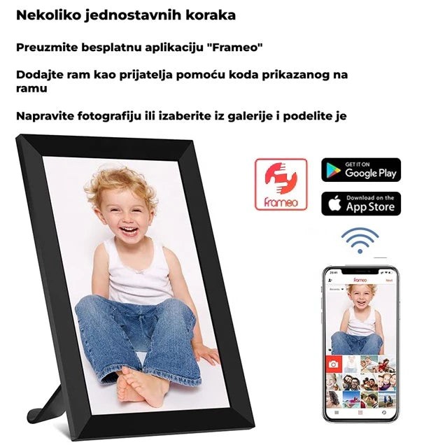 Digitalni Ram za Slike 10.1 inča sa WiFi i Frameo Aplikacijom - slika 2