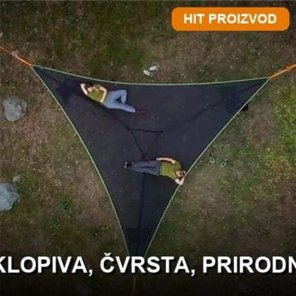 Drvena ležaljka Trougao za kampovanje i baštu — sklopiva, lagana