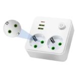 Dupla Utičnica sa 2 USB-A i 1 USB-C Portom – EU Utikač