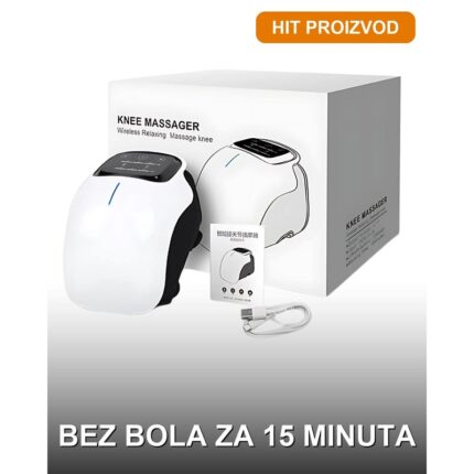 Električni masažer za kolena sa grejanjem i crvenim svetlom – 3 u 1 terapija