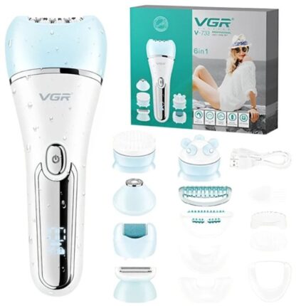 VGR 733 Epilator Set 6u1 – Električni Epilator za Lice i Telo