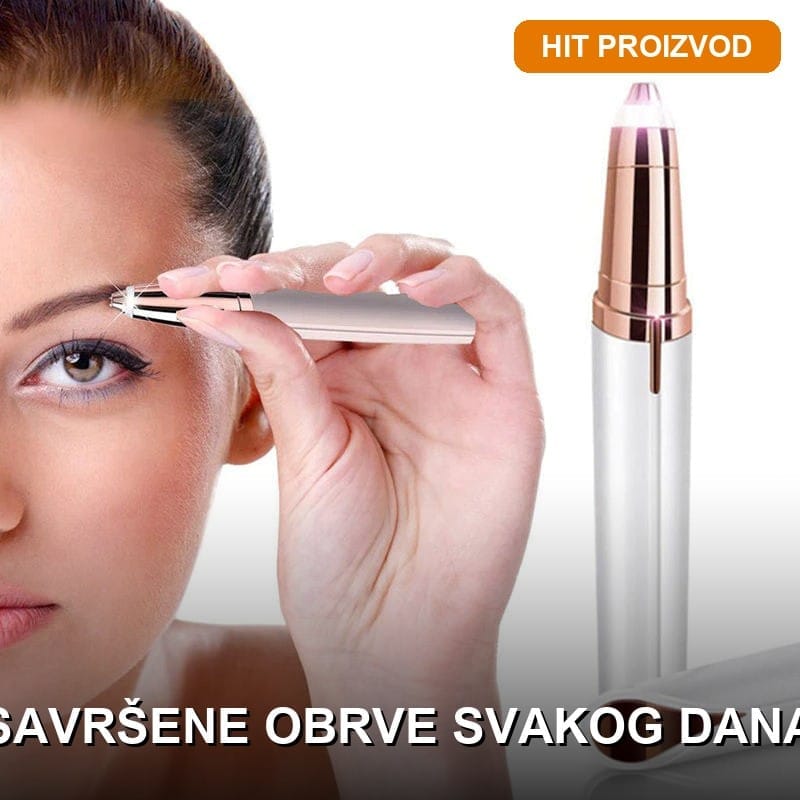 Epilator za obrve sa LED svetlom Epilator za obrve sa ugrađenim LED svetlom — zlatni dizajn, kompaktan i prenosiv