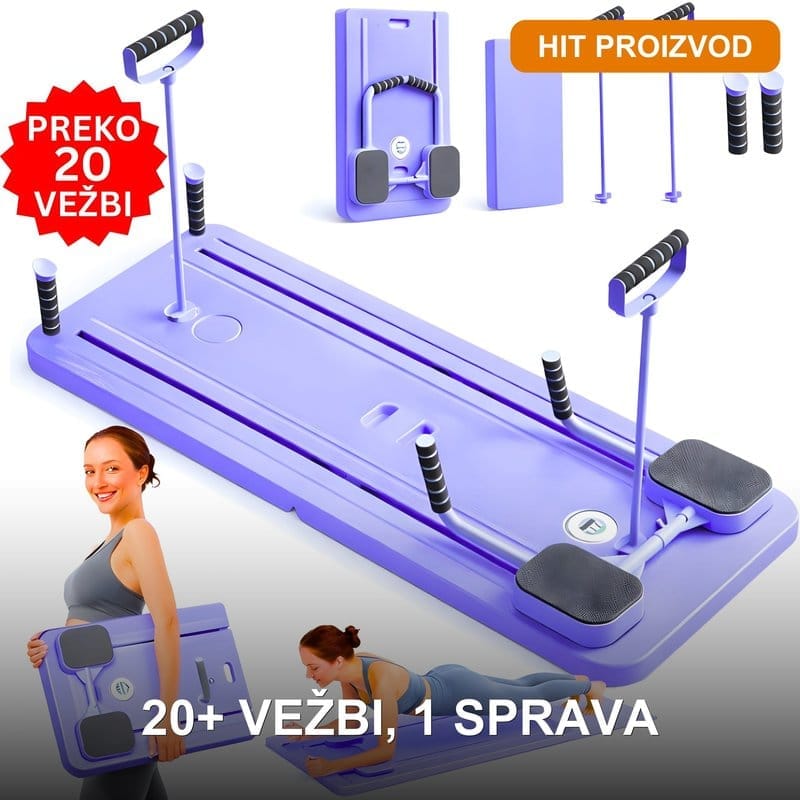 FitPower pilates sprava za vežbanje kod kuće — sklopiva sprava za trening celog tela