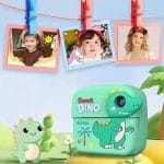 Fotoaparat za decu sa štampačem - Dinosaurus dizajn, 50MP, HD snimanje - slika 6