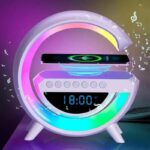 G LED Lampa 6u1 — Bluetooth Zvučnik, Punjač 15W, Sat i RGB Svetlosni Efekti - slika 5