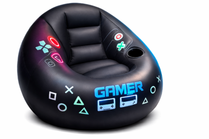 Gaming Fotelja na Naduvavanje za Decu i Tinejdžere sa Držačem za Čašu - slika 2