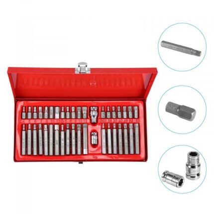 Komplet za Auto – Set 40 Alata u Crvenom Koferu | Hrom-Vanadijum
