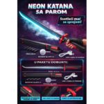 LED Katana sa Maglenim Efektom – Svetleći Neon Mač 80 cm - slika 3