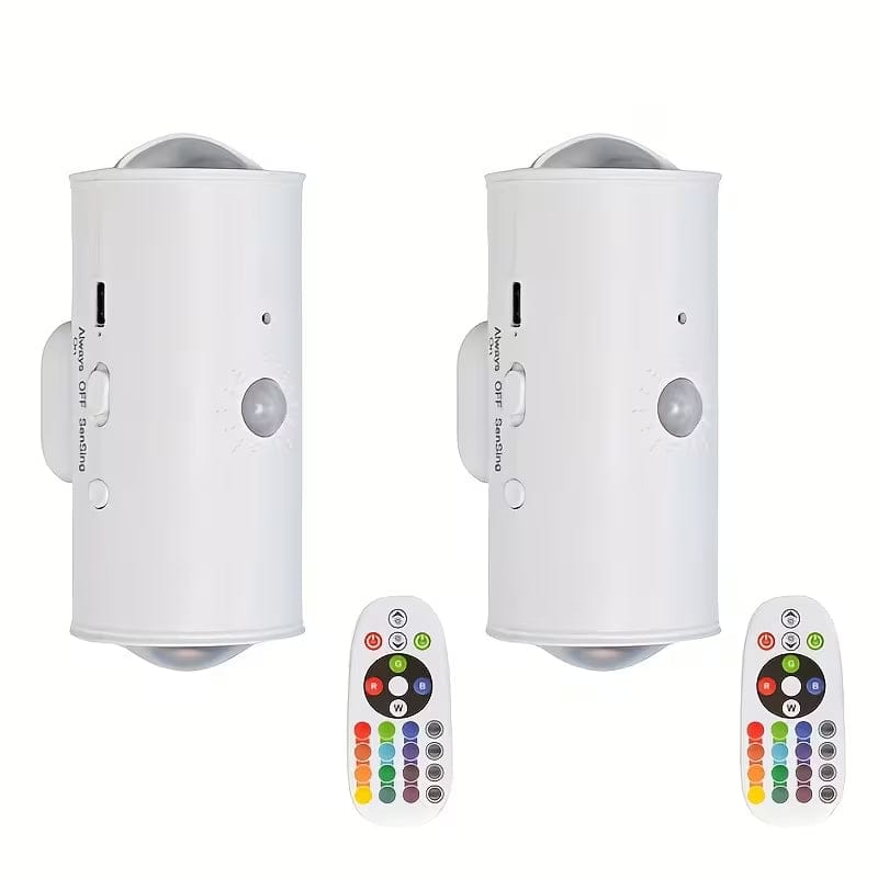 led-lampa-sa-senzorom-pokreta-1.jpg Pametna Zidna LED Lampa sa Senzorom Pokreta i RGB Osvetljenjem – Set 2 Komada