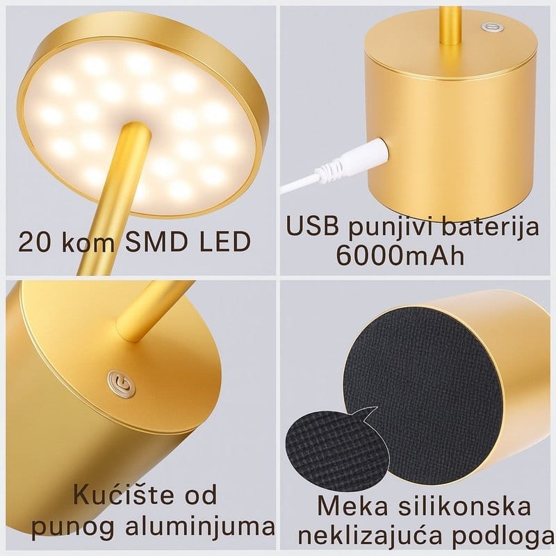 LED prenosiva lampa za čitanje — prednja strana