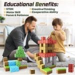 Magnetne Kocke za Decu 150 Delova – Edukativni Kreativni Set - slika 6