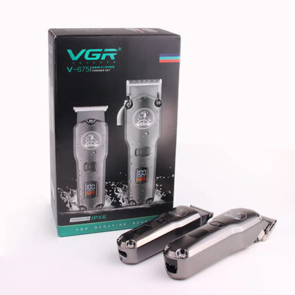 VGR V-675 Profesionalni Set za Šišanje – Metalno Kućište i LED Ekran - slika 2