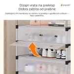 metalna polica za cipele sa 6 pregrada — u upotrebi
