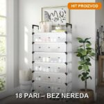 Metalni cipelarnik za obuću – 6 nivoa, do 18 pari | Metalna polica