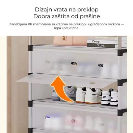 Metalni cipelarnik za obuću – 6 nivoa, do 18 pari | Metalna polica - slika 2