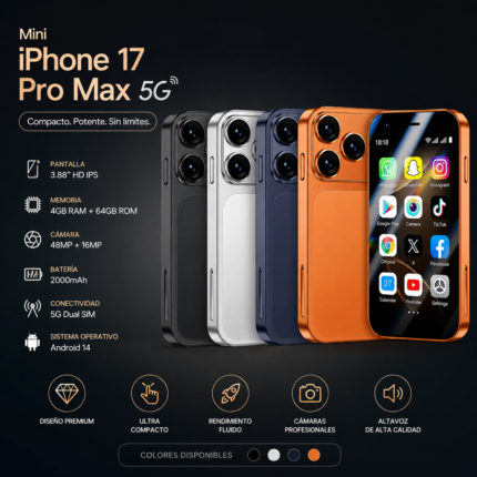 Mini Android Telefon 5G 4/64GB – Ultra Kompaktan Smart Telefon sa Dual SIM