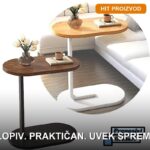 Mini klub stočić za kafu, knjige i doručak — sklopivi, 3 boje - prednja strana