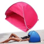 Mini Pop-Up šator za plažu sa UV zaštitom – Senka za glavu, držač za telefon i bočni džepovi | Plavi i Rozi