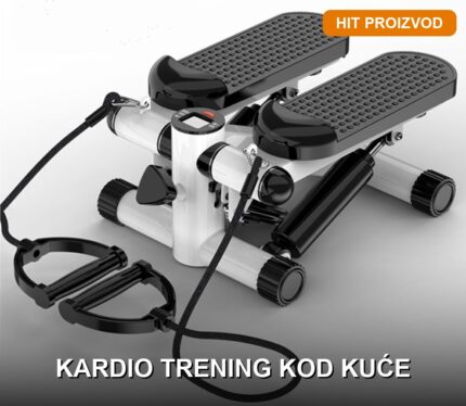 Mini Steper sa Trakama za Vežbanje – Fitness Sprava za Kućni Kardio Trening