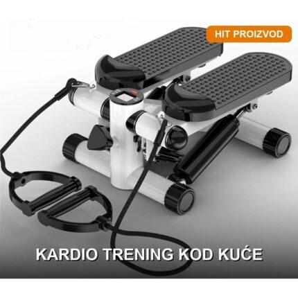 Mini Steper sa Trakama za Vežbanje – Fitness Sprava za Kućni Kardio Trening