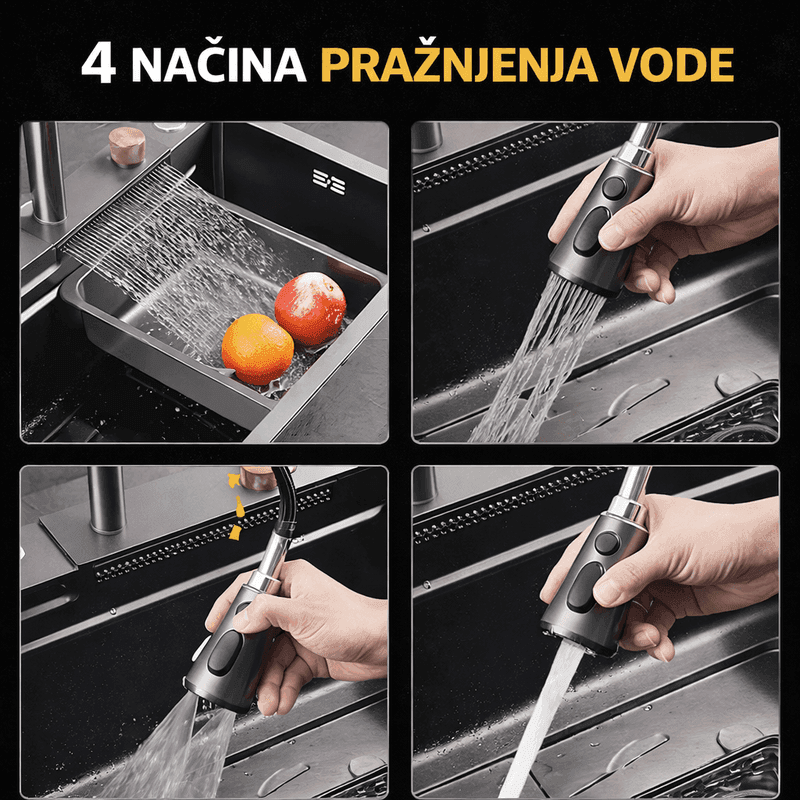 multifunkcionalna sudopera za kuhinju — prednja strana