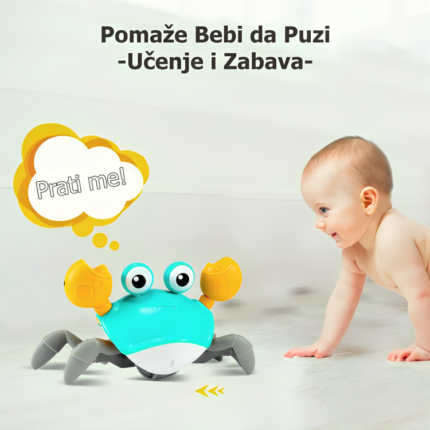 Muzička Igračka Kraba – Podstiče Hodanje i Razvoj Kod Dece - slika 2