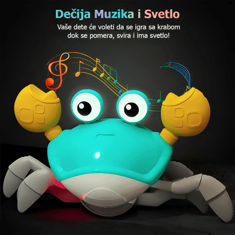 muzička igračka kraba za decu — u upotrebi