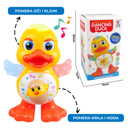 Razigrano Muzičko Pače – Svetleća Igračka za Decu od 0 do 7 godina - slika 2