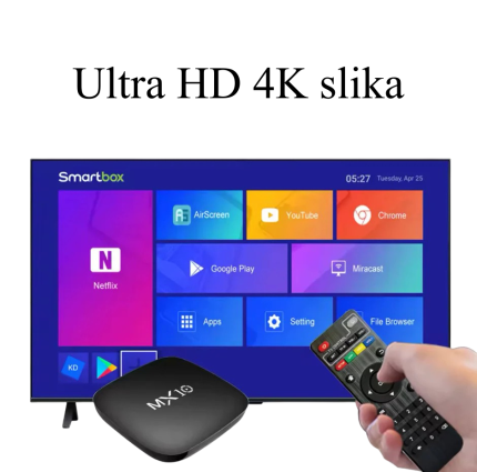 android tv box mx10 — prednja strana