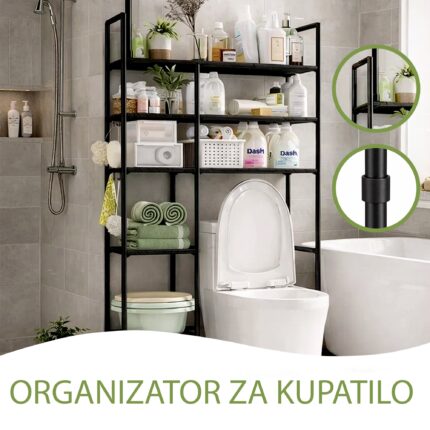 Organizator za Kupatilo Iznad WC Šolje – Čelična Polica 160 cm