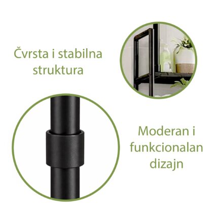 Organizator za Kupatilo Iznad WC Šolje – Čelična Polica 160 cm - slika 2