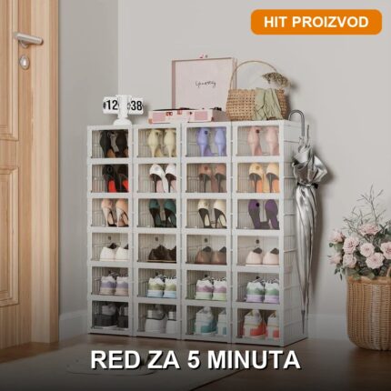 Organizator za Obuću – Set od 6 Providnih Kutija za Sortiranje