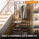 Premium 3-u-1 Organizer za Hodnik — Stalak za Odeću, Cipele i Akcesoare