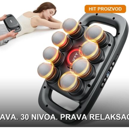Perkusioni masažer sa 8 glava i 30 nivoa intenziteta