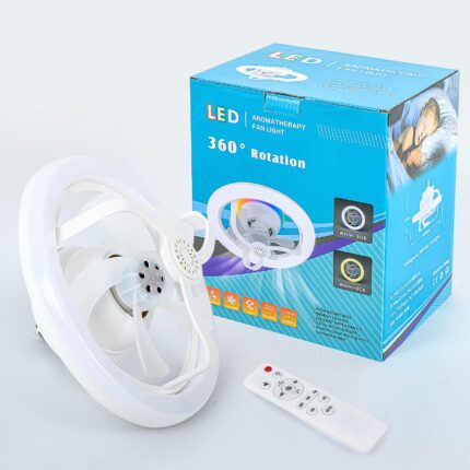 Plafonski Ventilator sa LED Svetlom i Daljinskim Upravljačem – Grlo E27