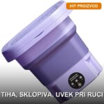 Prenosiva sklopiva veš mašina 3kg — kompaktna za stan i putovanje - prednja strana