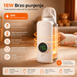 Prenosni USB Grejač za Flašice sa LCD Ekranom – Toplo Mleko za Bebe - slika 3