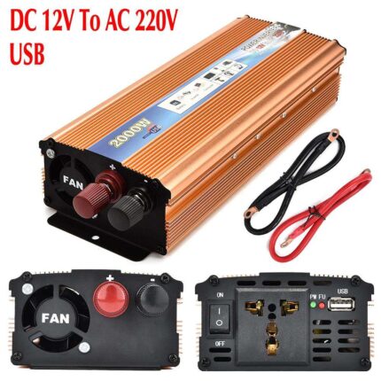 Pretvarač Napona 12V na 220V 2000W — Inverter za Kampovanje i Vikendice