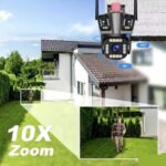 PTZ WiFi kamera sa 3 sočiva za kuću i dvorište — noćni režim, detekcija pokreta, alarm - slika 6