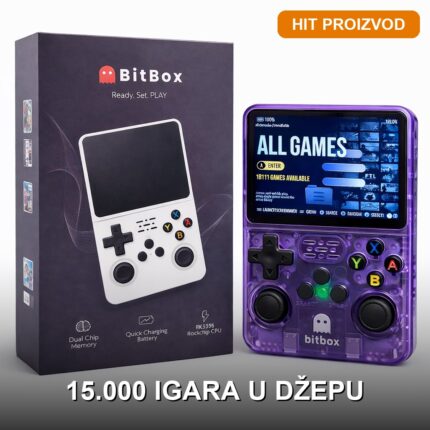 Retro Konzola sa 15.000 Igara — Ekran 3.5", 64GB, PSP/PS1/NES/SNES/GBA