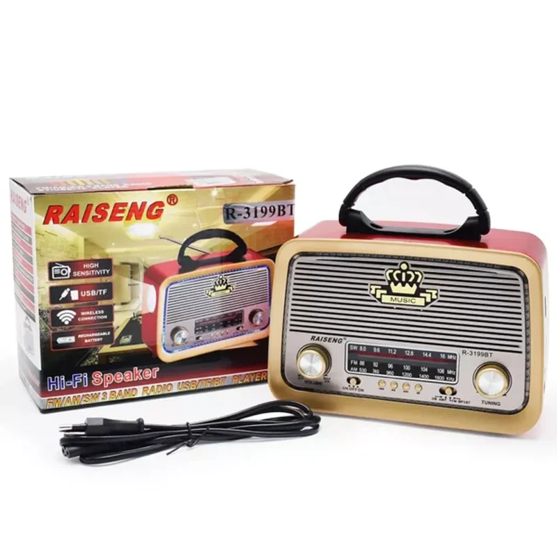 retro radio Bluetooth zvučnik retro radio Bluetooth zvučnik — prednja strana