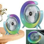 RGB Stoni Ventilator sa Šarenim Osvetljenjem za Dom i Kancelariju - slika 2