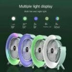 RGB Stoni Ventilator sa Šarenim Osvetljenjem za Dom i Kancelariju - slika 4