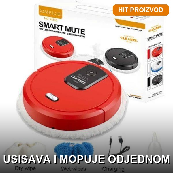 robot-usisivac-sa-mopom-2u1-glavna-slika.jpg Robot Usisivač 2 u 1 — Suvo i Mokro Čišćenje Podova