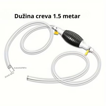 Ručna pumpa sa crevom za pretakanje tečnosti — gorivo, ulje, voda - slika 2