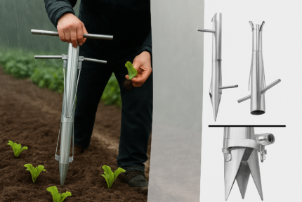 Ručna Sadilica za Baštu – Ergonomska, Metalna, 80 cm