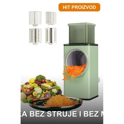 Ručni secko za povrće 3u1 — seckanje, ribanje i rezanje bez struje